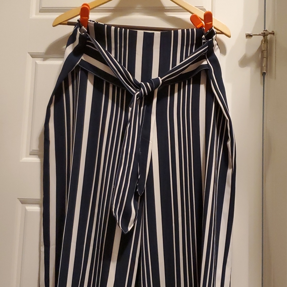 Blue and white stripped pant NWT I.NC. Macy's